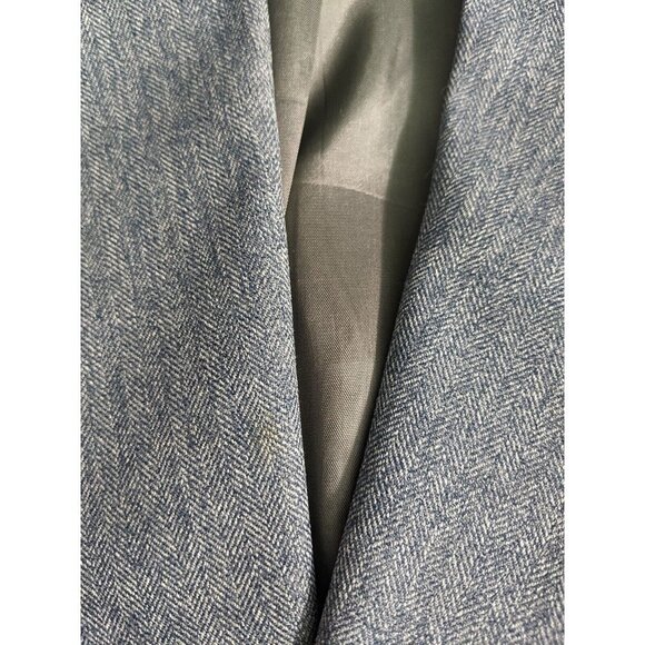 THE COMFORT SUIT - VINTAGE MEN'S BLUE SPORT COAT BLAZER JACKET - SIZE 42R - Picture 3 of 11
